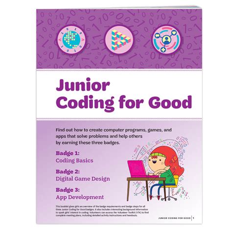 Junior Coding For Good Badge Requirements Pamphlet Girl Scouts Of