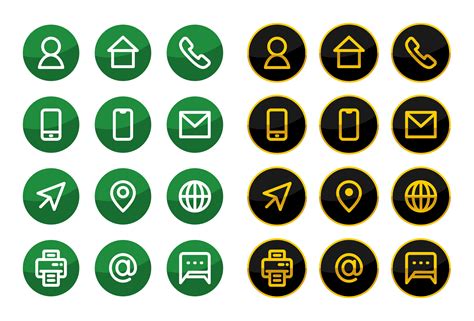 Business Card Icons Circles Gallery 22448551 Png