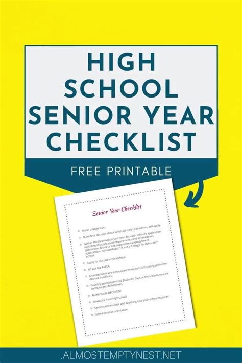 The Ultimate Senior Year Checklist Shutterfly