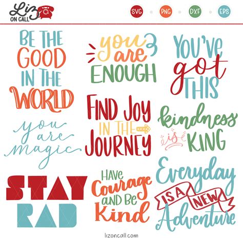 Inspirational Word Art Svg Files Liz On Call Designs