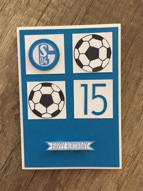 So einfach könnt ihr euch eine geburtstagskarte selber machen mit konfetti. Geburtstag; Fußballkarte; Schalke 04; | Karten basteln, Karten