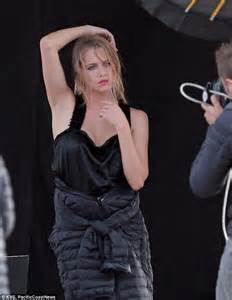 Teresa Palmer Models Sexy Black Dress During Beachside Photo Shoot