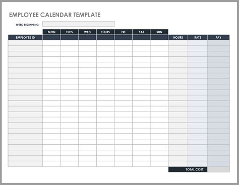 Printable Task Calendar