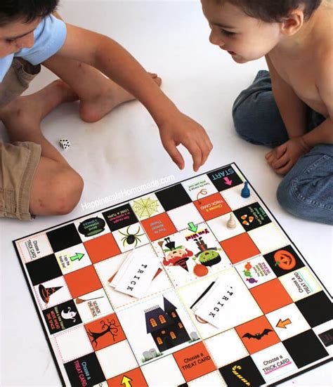 2 halloween board games for very young players. Glow-in-the-Dark Halloween Board Game - Happiness is Homemade