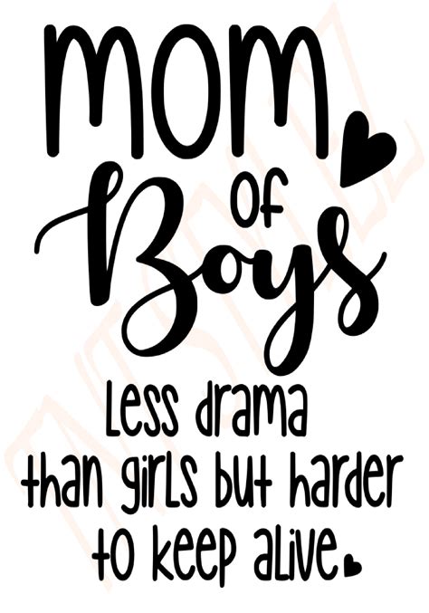 Mom Of Boys Png Etsy