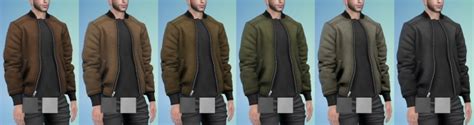Bomber Jacket In Suede Leather P At Darte77 Sims 4 Updates