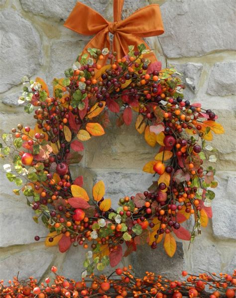 Autumn Berry Wreath Fall Wreath Thanksgiving Wreath Etsy