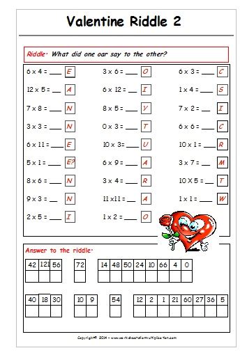 Multiplication Riddles Fun Printable Worksheets By Yvi Tpt Free