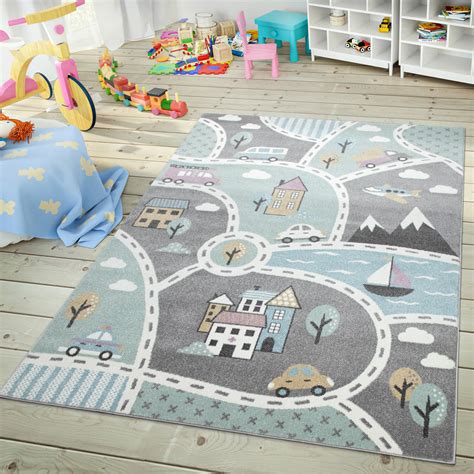 Diesem umstand werden wir auch in diesem grossen kinderteppich shop gerecht. Kinder-Teppich Spiel-Straßen-Motiv | teppichmax