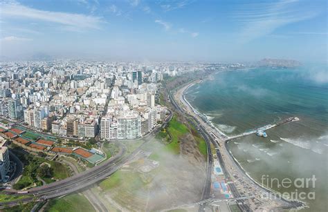 Miraflores Aerial View Lima Peru Capital City Photograph By Didier