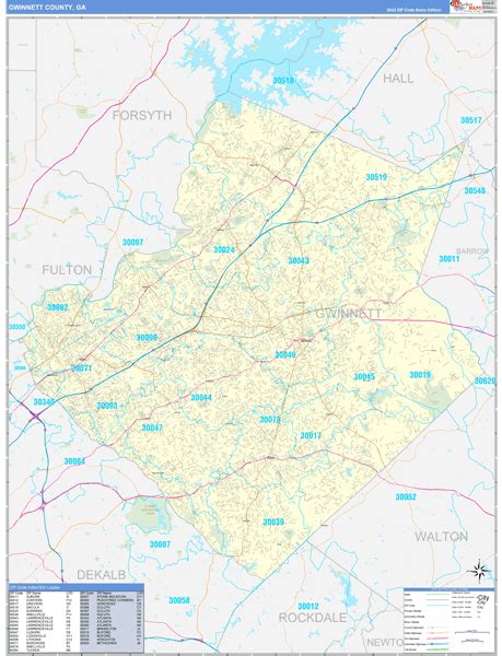 Gwinnett County Ga Zip Code Maps Basic