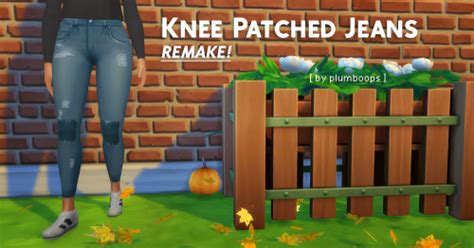 My Sims 4 Blog Knee Patched Jeans By Plumboops