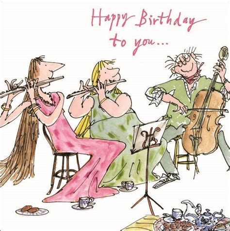 Gbp Quentin Blake Happy Birthday To You Greeting Card Square Humour Range Cards Ebay