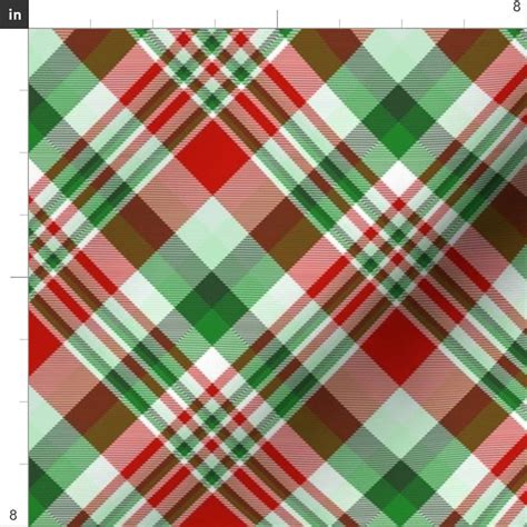 Red And Green Plaid Pattern Fabric Xmas Illustrationby Anya Etsy