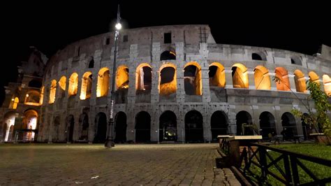 Premium Stock Video Colosseum At Night In Rome Italy With Stable