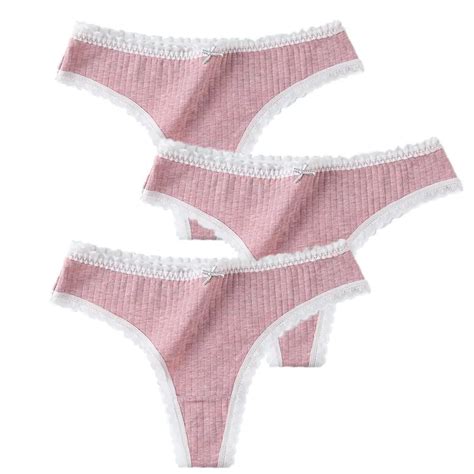 3 Pcsset Women Panties G String Underwear Fashion Thong Sexy Cotton Panties Ladies G String