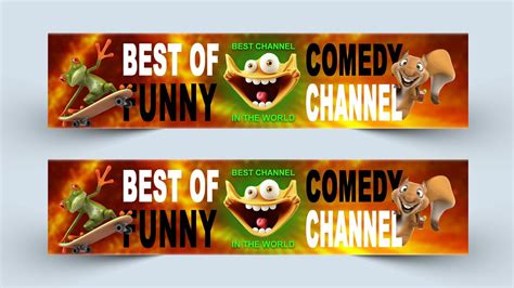Best Funny Comedy Channel Art Design In Photoshop Tutorial Youtube