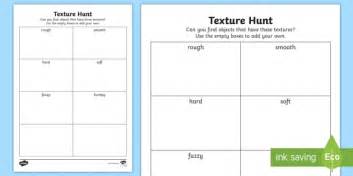 Texture Hunt Worksheet Worksheet Teacher Made