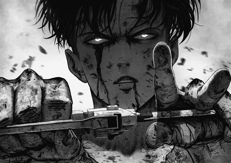 Fond Décran Anime Manga Levi Ackerman Art Numérique Attack On