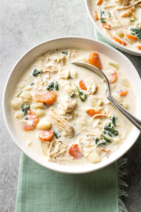 Creamy Crockpot Chicken Gnocchi Soup Nourish And Fete