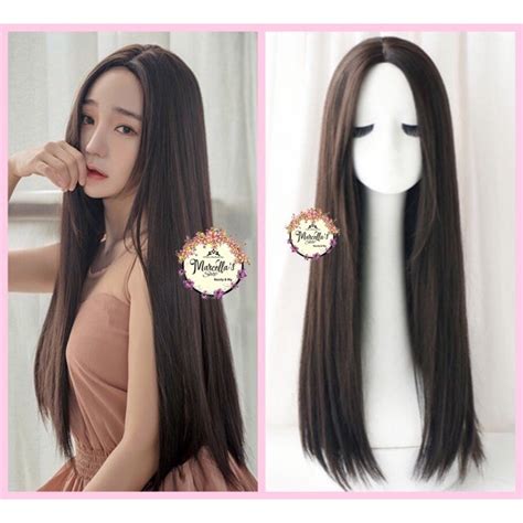 Jual Wig Akemi Curtain Bangs Tanpa Poni Lurus Smoothing Cm Shopee Indonesia