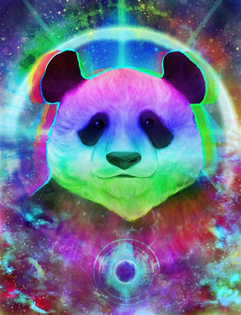 Rainbow Panda By Tyrelle Smith Rcelestialbodies