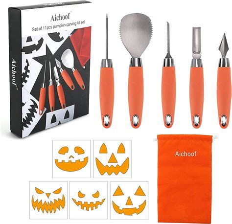 Aichoof Pumpkin Carving Kit Set Of 11 Included 5pcs