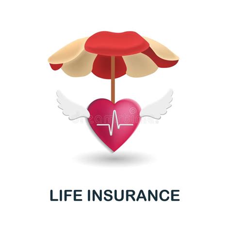 Life Insurance Icon 3d Illustration From Insurance Collection Stock