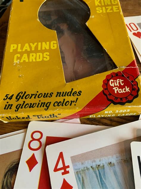 vintage playing cards naked truth king sized nudes etsy australia
