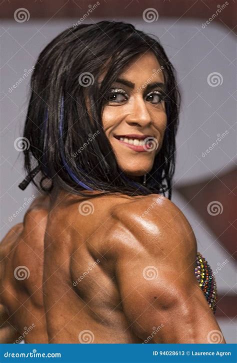 Mexican Muscle Minx Displays Powerful Physique Editorial Stock Photo