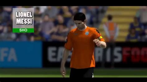 Messi Game Play In Fifa 14 Youtube