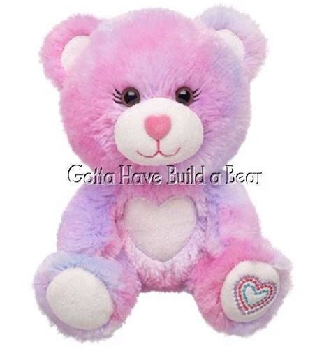 Build A Bear Buddies Smallfrys Mini Furever Hearts Teddy Plush Animal
