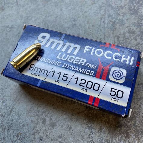 Fiocchi 9mm Luger 115 Gr Full Metal Jacket Box Of 50 Boresight