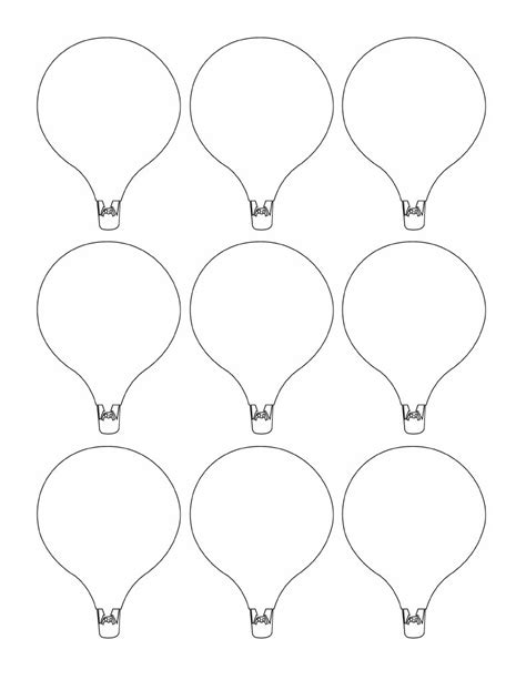 hot air balloon printables