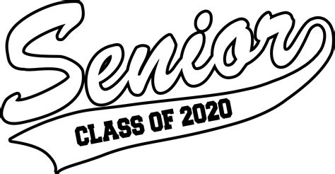 Different Font Senior 2020 Logo