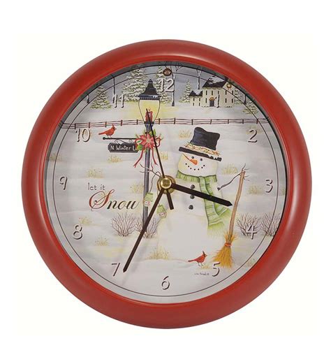 Holiday Musical Snowman Clock Wind And Weather