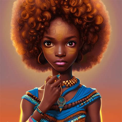 Chibi African Goddess · Creative Fabrica