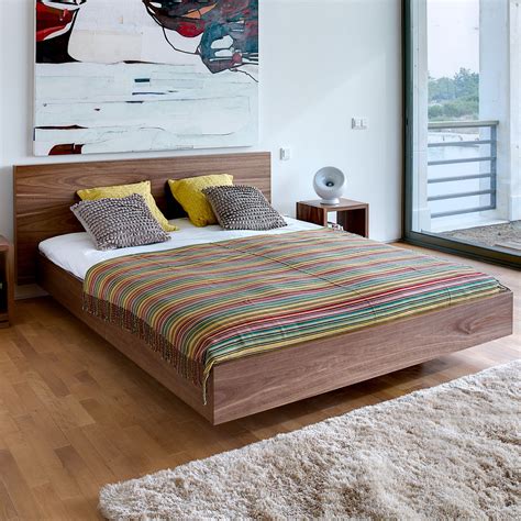 Temahome King Size Float Bed Frame Walnut Sportique
