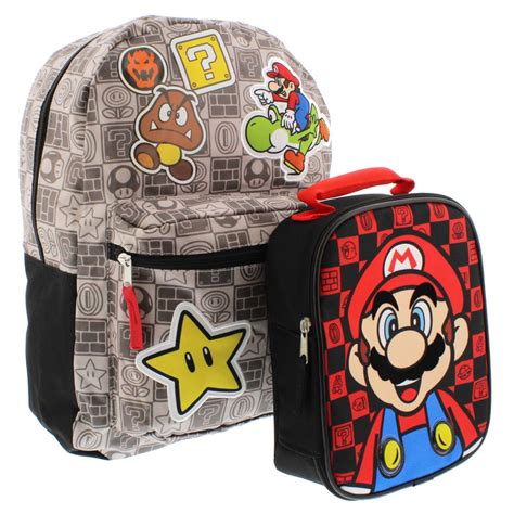 Super Mario 16 Inch Backpack And Lunch Box Set Nmkit101 Nintendo