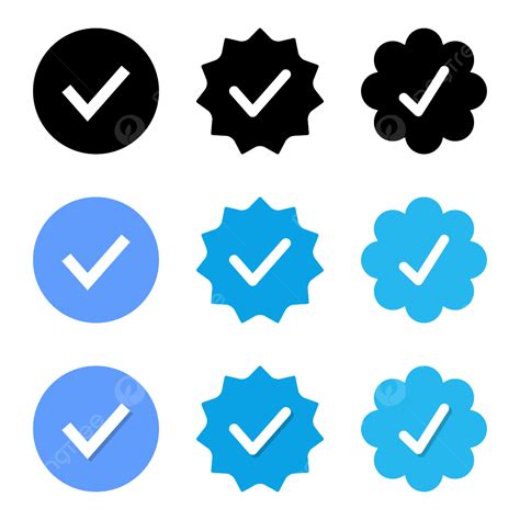 Blue Verified Badge Tick Checkmark Icon Of Social Media Profile Blue