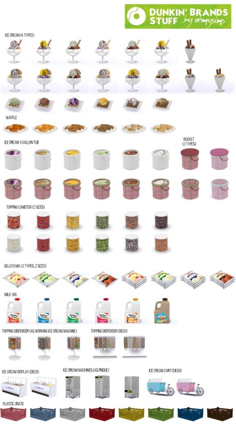 Dunkin Stuff Pack 60 Items At Oh My Sims 4 Sims 4 Updates