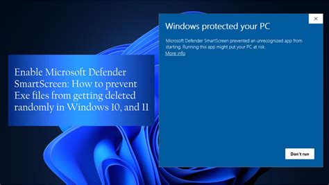 Enable Microsoft Defender Smartscreen How To Prevent Exe Files From