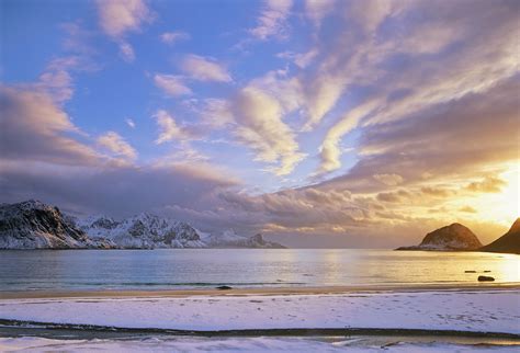 Haukland Gold Haukland Lofoten Norway Transient Light