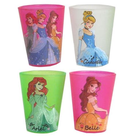 disney princesses frosted mini glass 4 pack silver buffalo disney princesses shot glasses