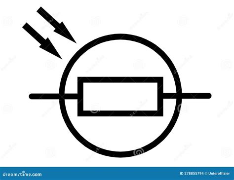 The Light Dependent Resistor Ldr Photoresistor Electrical Symbol White