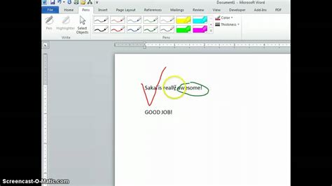 Although most people use microsoft word, not everyone understands how to maximize the capabilities of the program. Word 2010 Pens Tab - YouTube