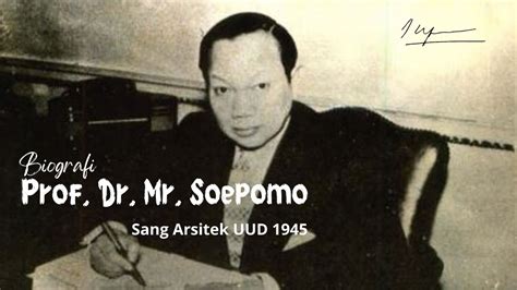 Biografi Soepomo Singkat Profil Lengkap Prof Mr Dr Soepomo
