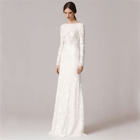 Buy Fw1252 Vintage Lace Long Sleeves Sheath Wedding