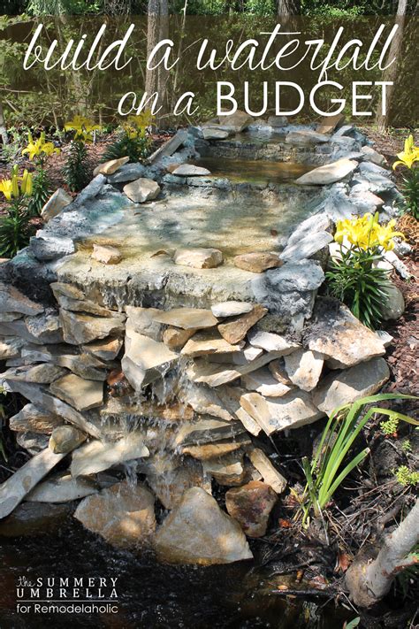 Converting a small corner of your backyard into a water feature is a great change to your backyard, and it is an exciting diy task. Remodelaholic | Build a Waterfall on a Budget