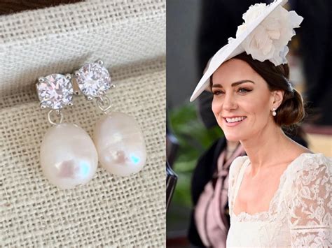 Aggregate Kate Middleton Pearl Cluster Earrings Super Hot